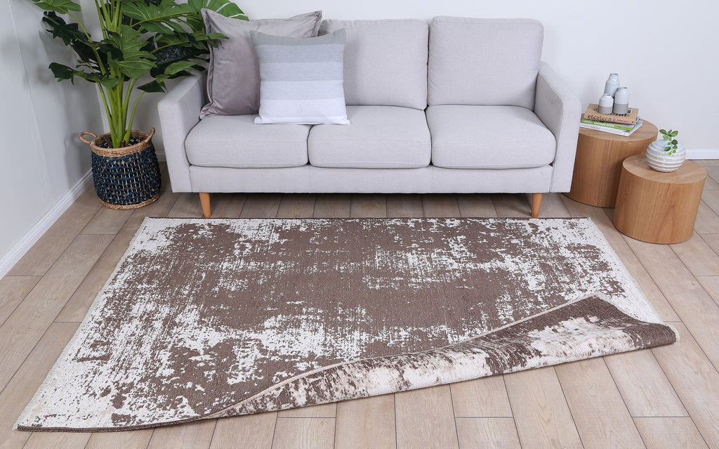 Rustic Faded Beige Abstract Rug - 6121 BEIG – view 6