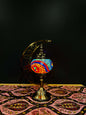 Rainbow Wave Turkish Mosaic Lamp - Crescent Moon Design-Shop the Rainbow Wave Turkish Mosaic Lamp! Features multicolored wave mosaic design with a crescent moon stand. Includes LED bulb. Perfect for decor or gifting. Buy now!-Bazaar G Rugs N Gifts