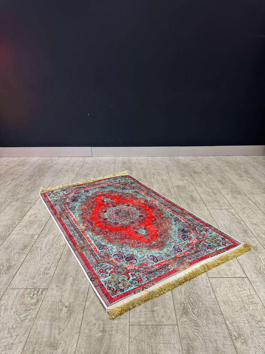 Red-Blue Classic Turkish Prayer Mat