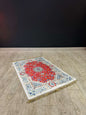 Red Floral Medallion Turkish Prayer Mat