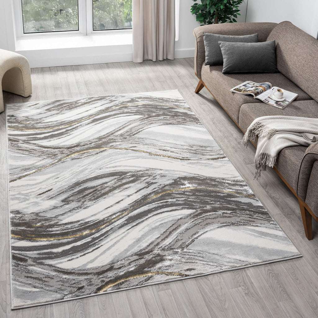 Relic 510 Slate Turkish Rug lifestyle view