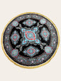 Round Turkish Rugs Colourful- Black-Blue