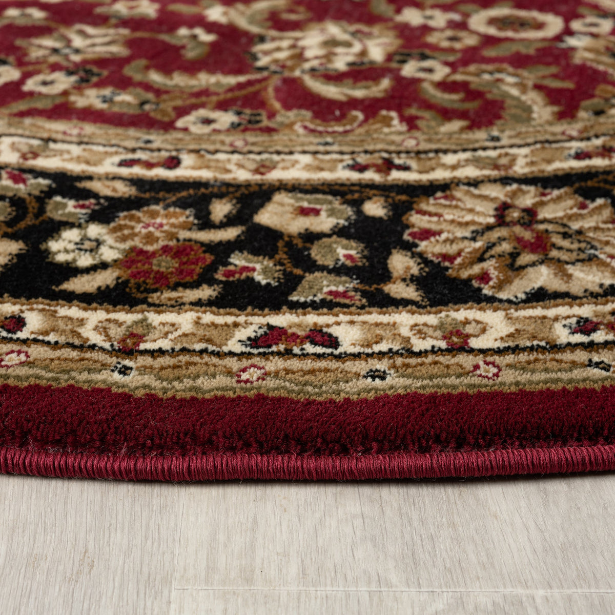 Royal 524 Red Round Traditional Round Rug