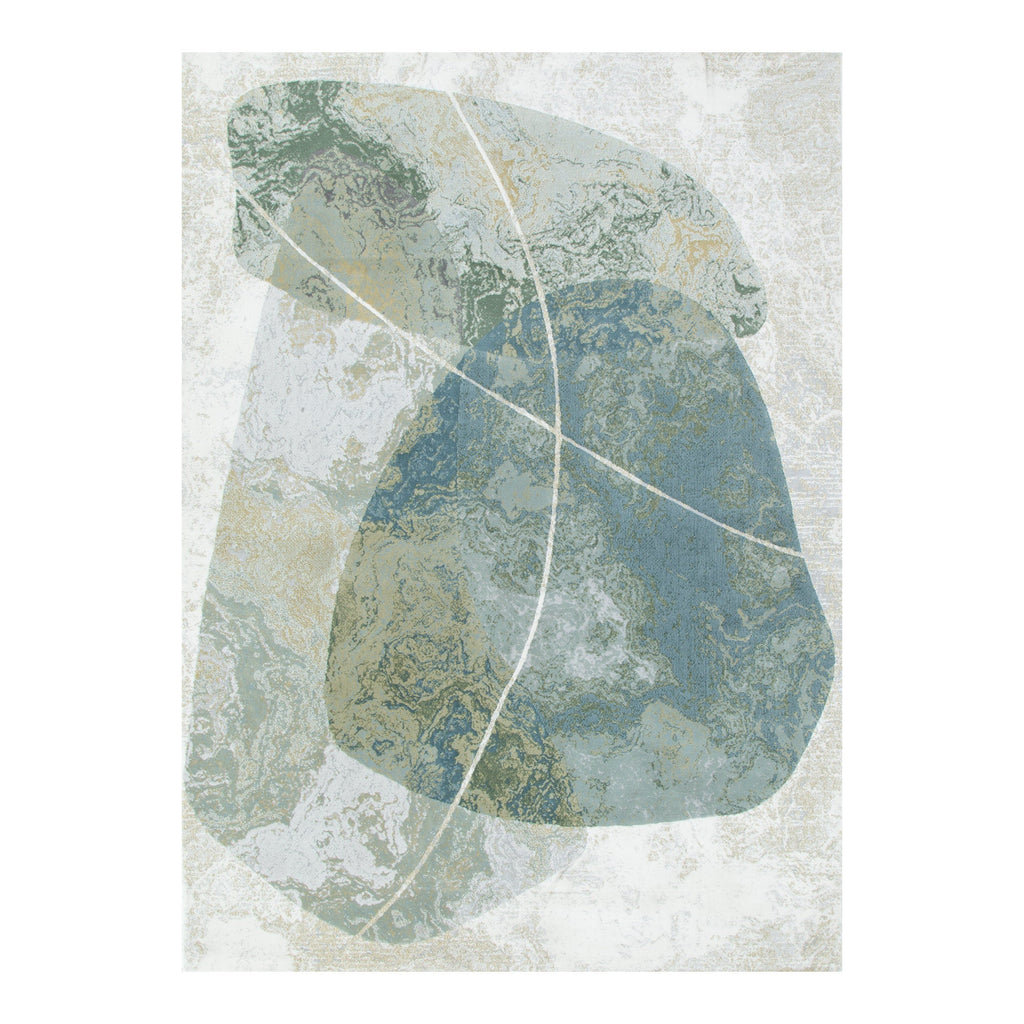 Sena S001 Green Abstract Rug – view 2