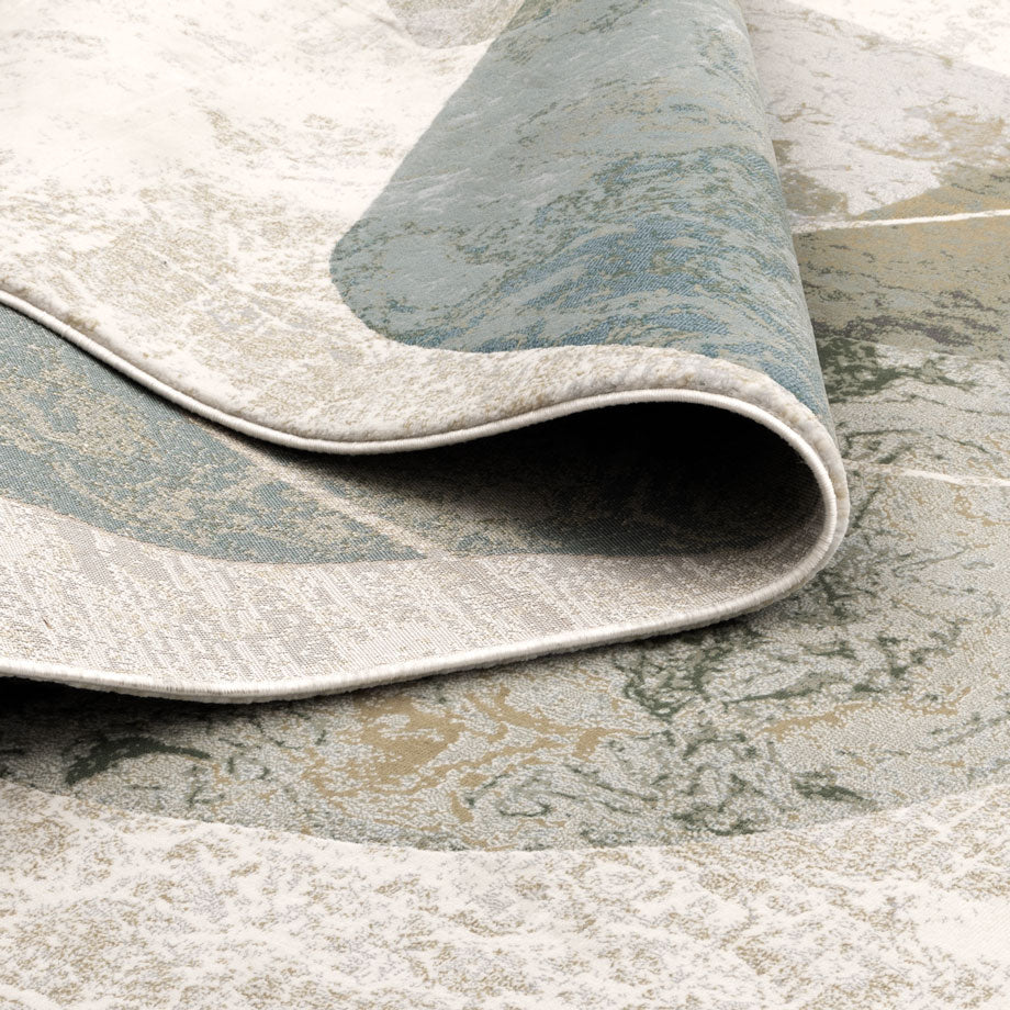 Sena S001 Green Abstract Rug – view 4