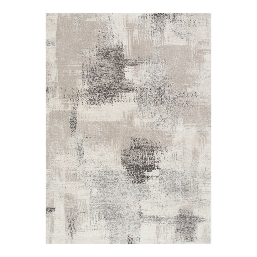 Sena S003 Cream Grey Distressed Rug – view 2