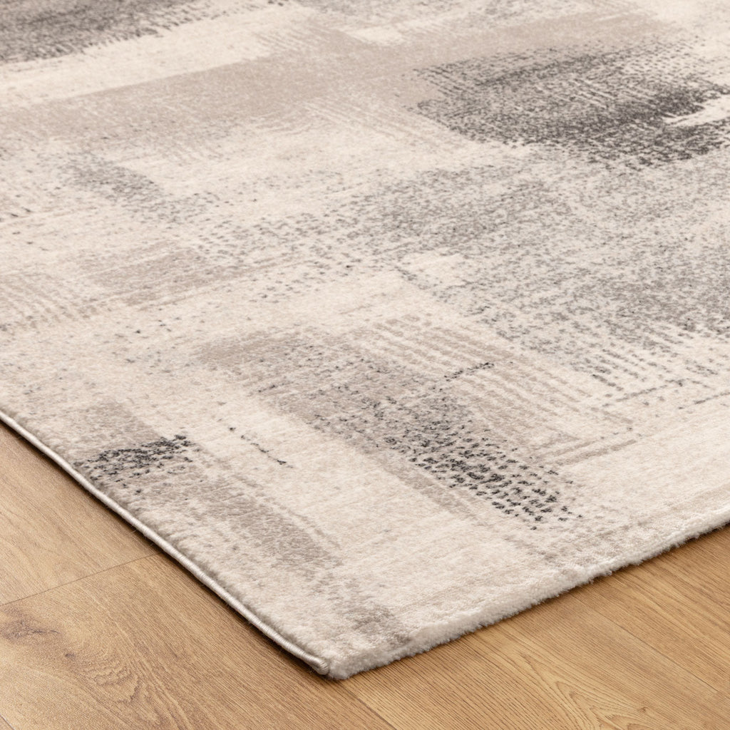 Sena S003 Cream Grey Distressed Rug – view 3
