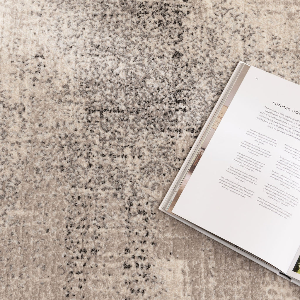 Sena S003 Cream Grey Distressed Rug – view 5