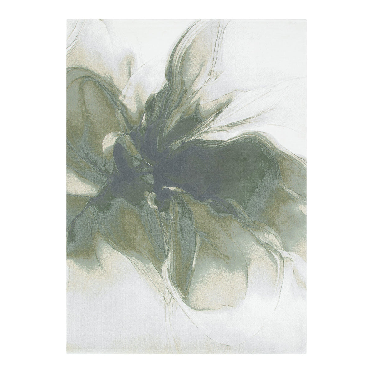 Sena S004 Green Abstract Rug – view 2
