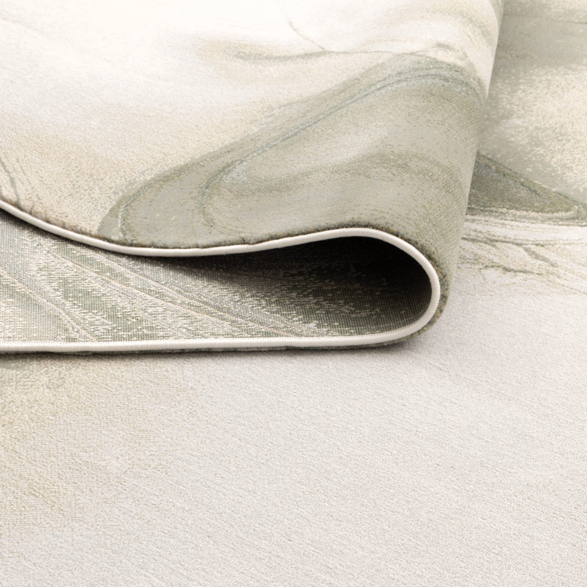 Sena S004 Green Abstract Rug – view 4