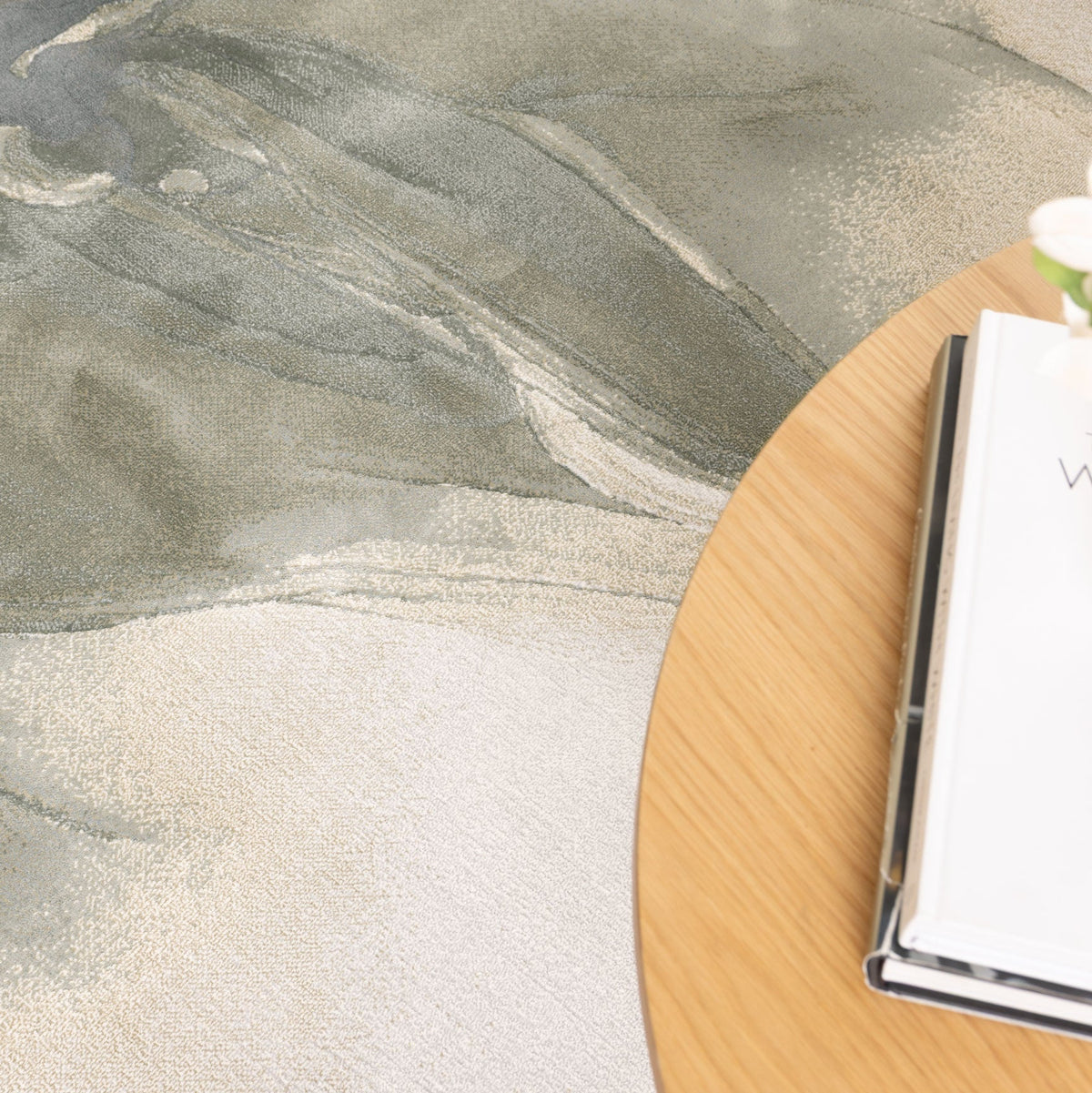 Sena S004 Green Abstract Rug – view 5