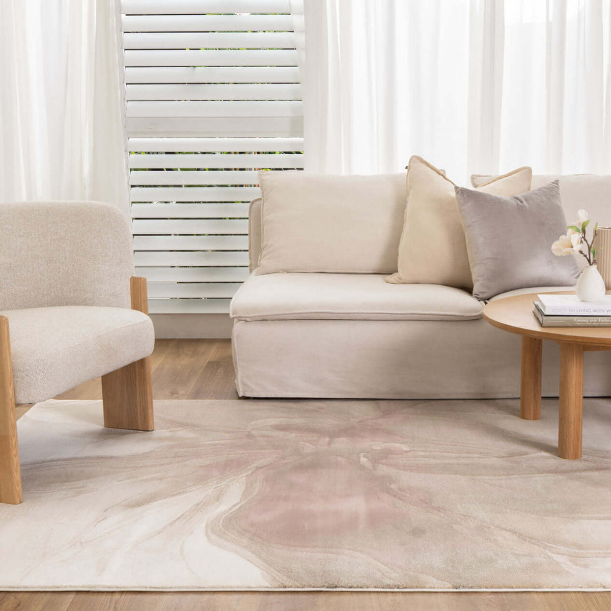 Sena S006 Pink Modern Turkish Rug - detail 4