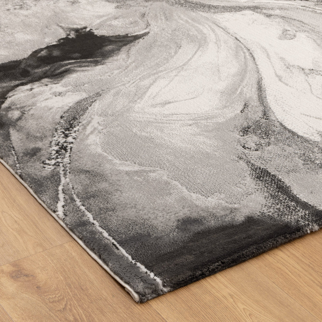 Sena S007 Grey Abstract Rug – view 3