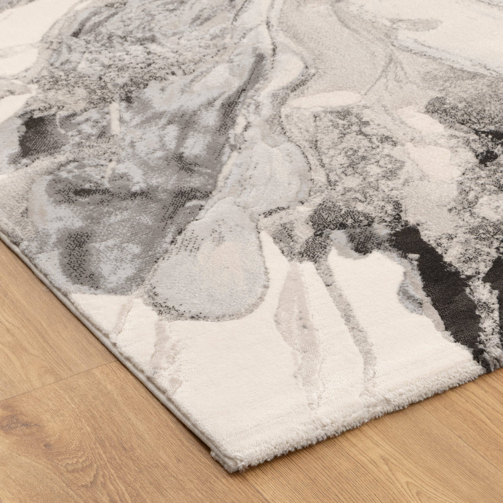 Sena S008 Beige Grey Abstract Rug – view 3