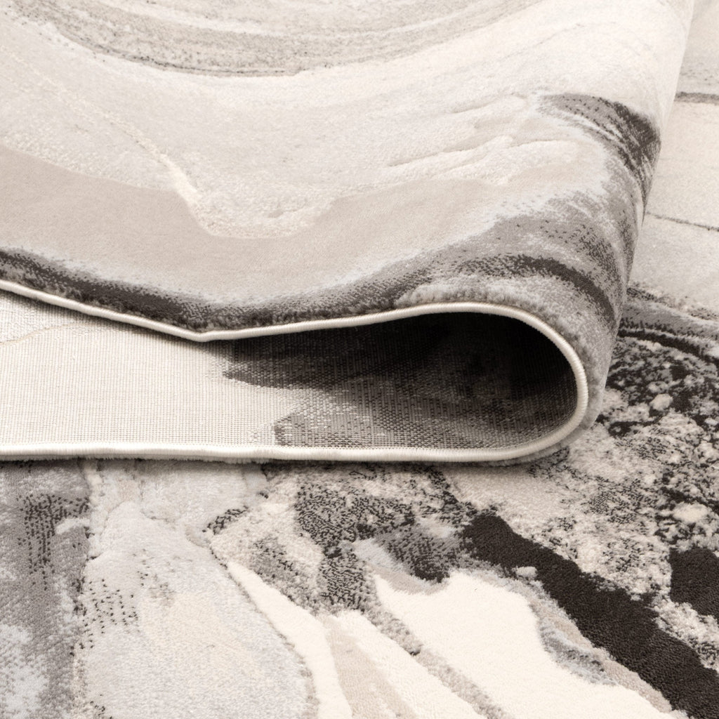 Sena S008 Beige Grey Abstract Rug – view 4