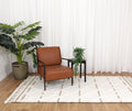 Sonet S1 Brown Wool Tribal Rug styled with furniture