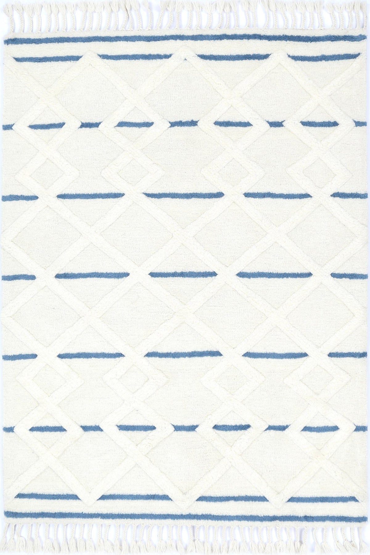 Sonet S1 Dark Blue Wool Tribal Rug – view 2