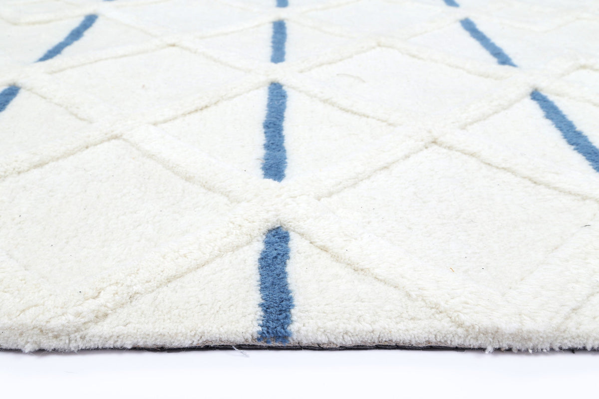 Sonet S1 Dark Blue Wool Tribal Rug – view 3