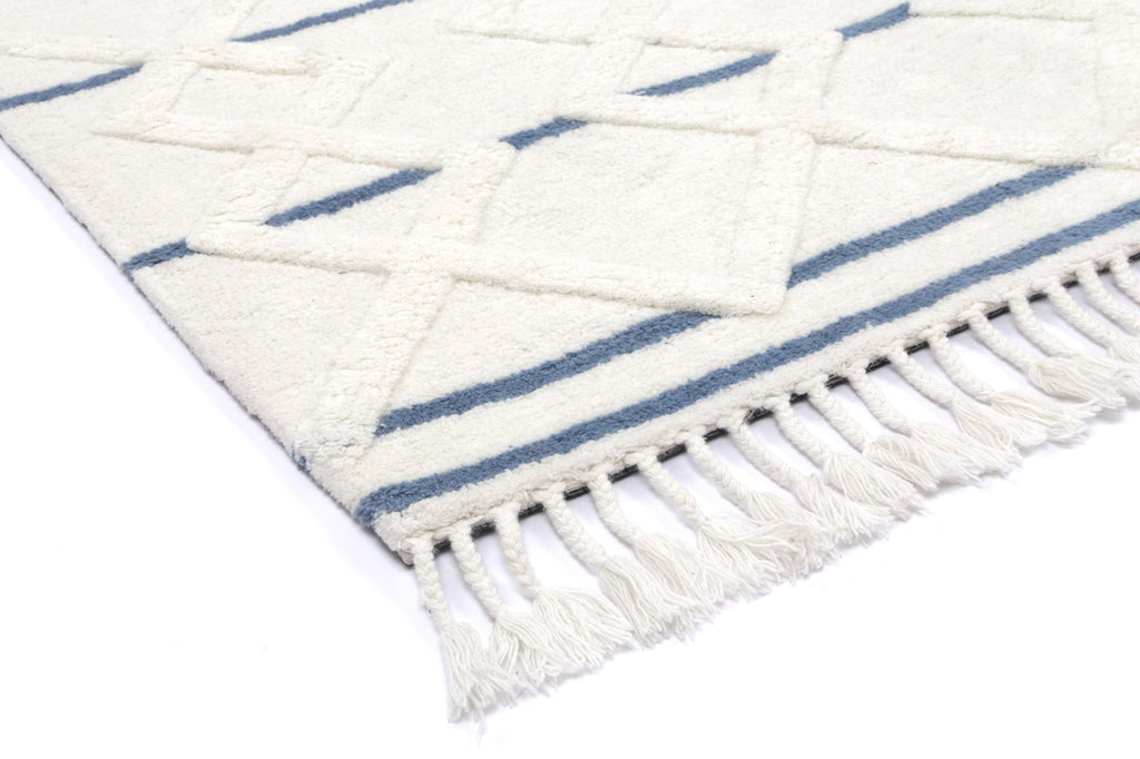Sonet S1 Dark Blue Wool Tribal Rug – view 4