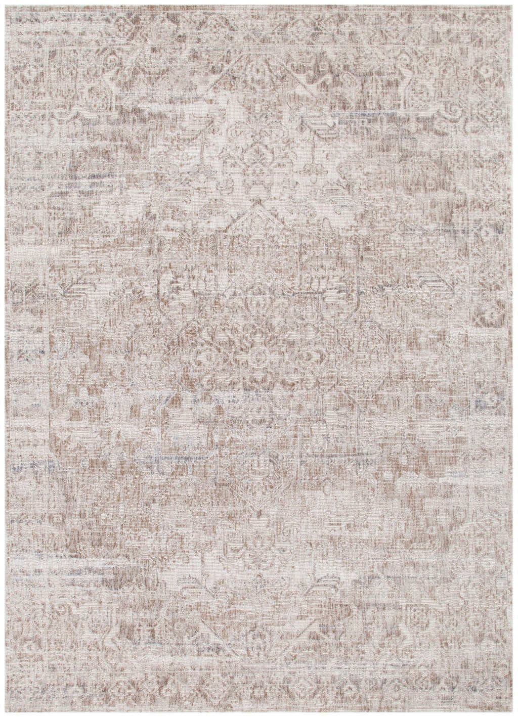 Solenne Beige & Blue Distressed Vintage Rug - S100 – view 2