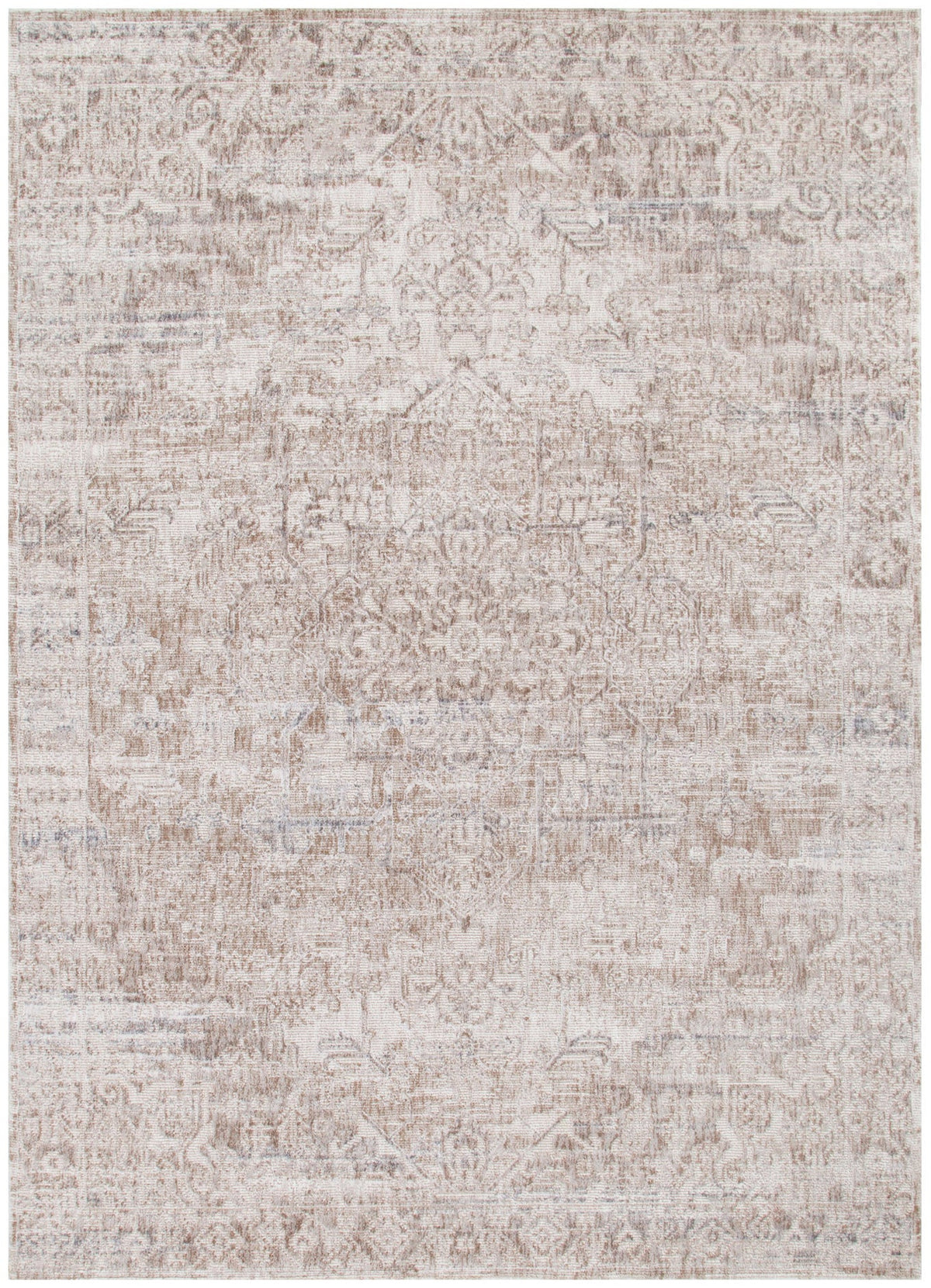 Solenne Beige & Blue Distressed Vintage Rug - S100 – view 2