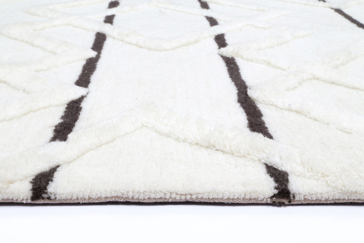 Sonet S2 Black Wool Tribal Rug – view 4