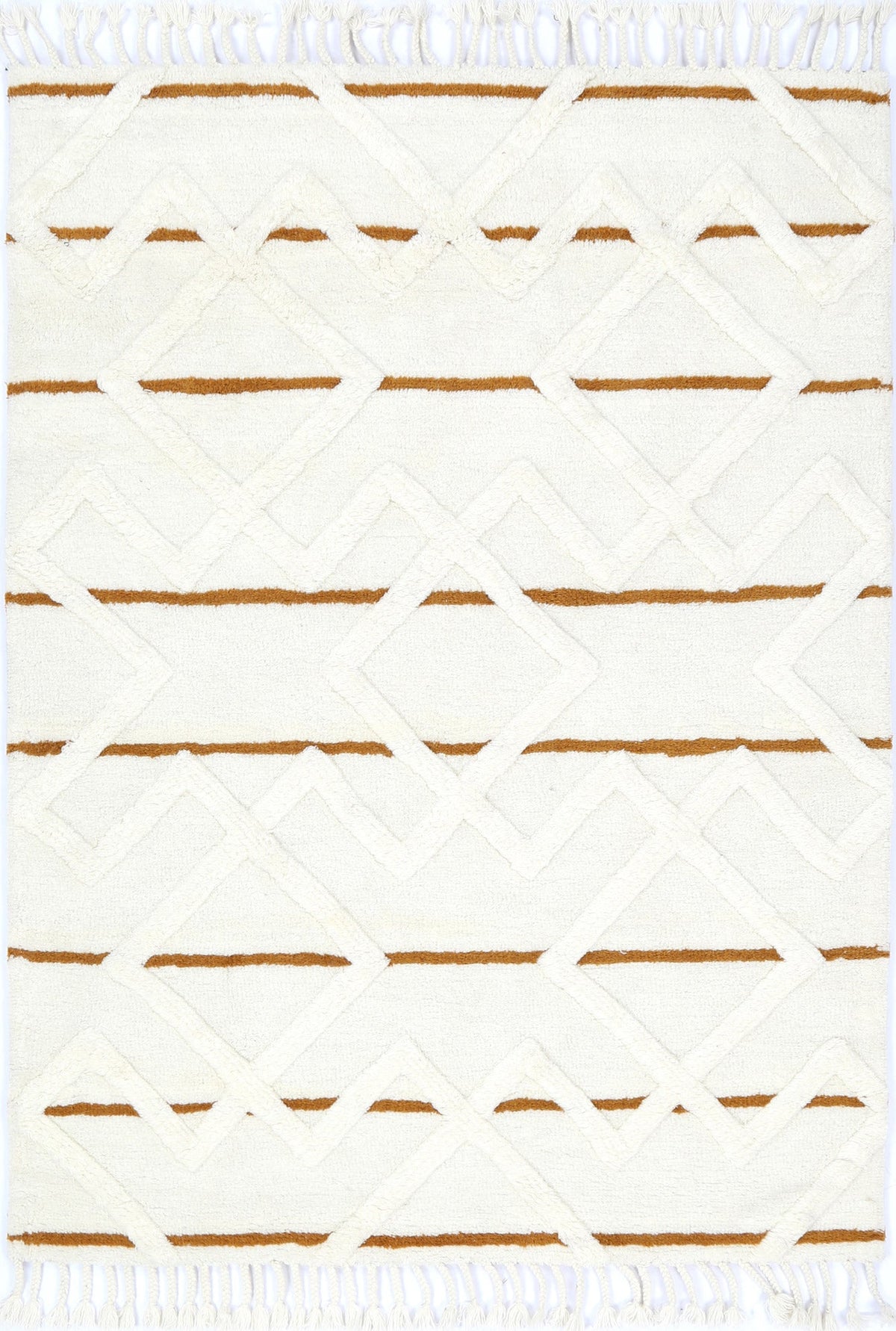 Sonet S2 Gold Wool Tribal Rug – view 2