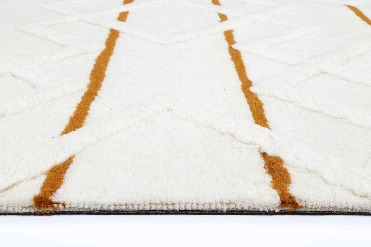 Sonet S2 Gold Wool Tribal Rug – view 4