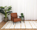 Sonet S2 Gold Wool Tribal Rug styled with furniture