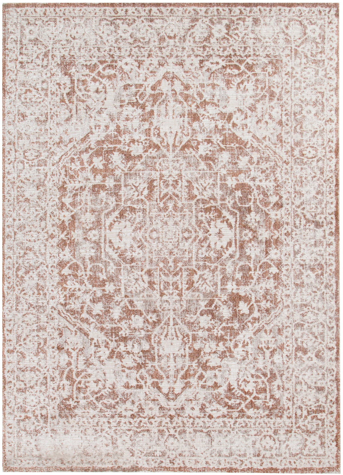 Solenne Beige & Rust Distressed Vintage Rug - S200 – view 2