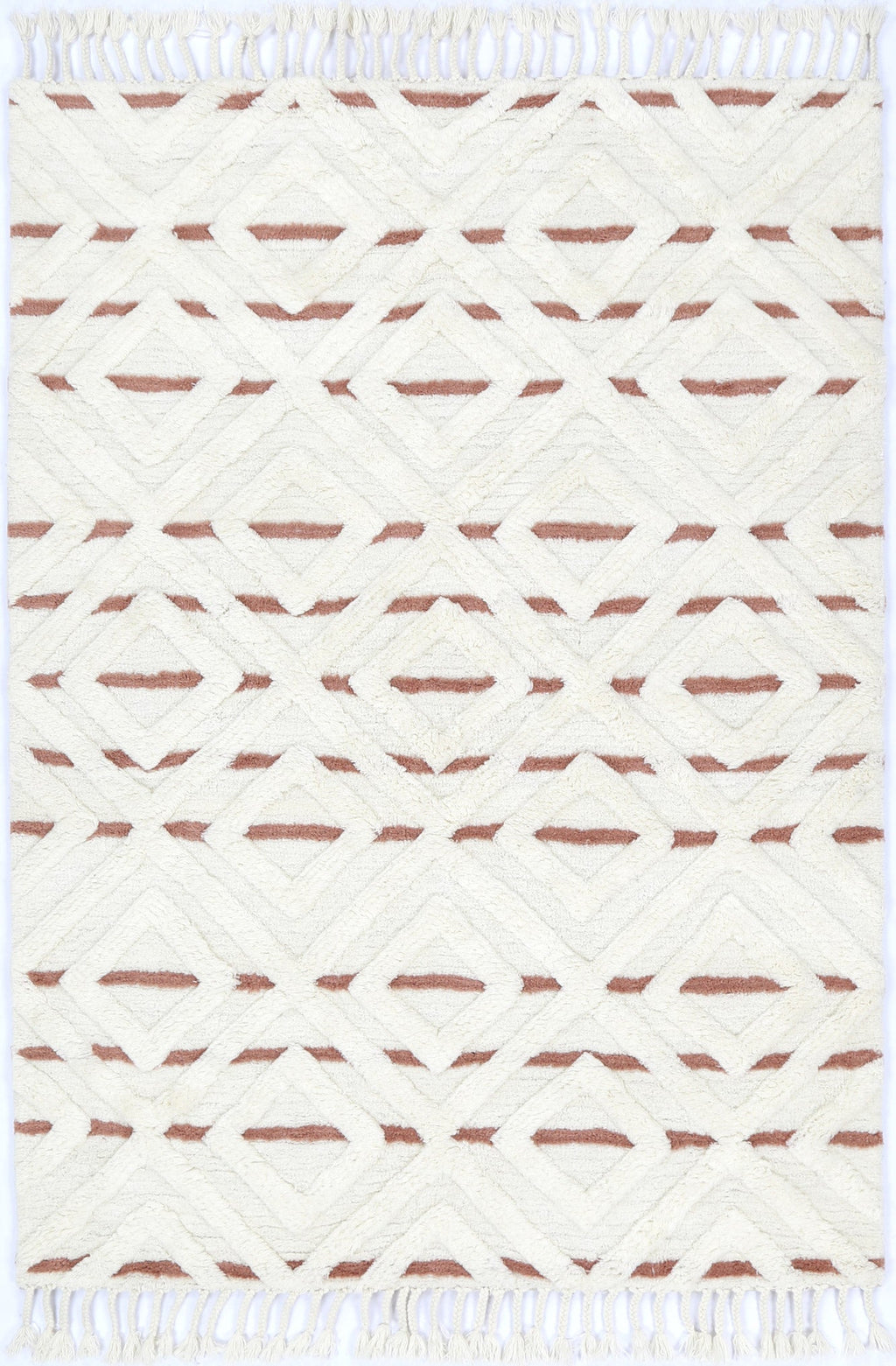 Sonet S3 Peach Wool Tribal Rug – view 2