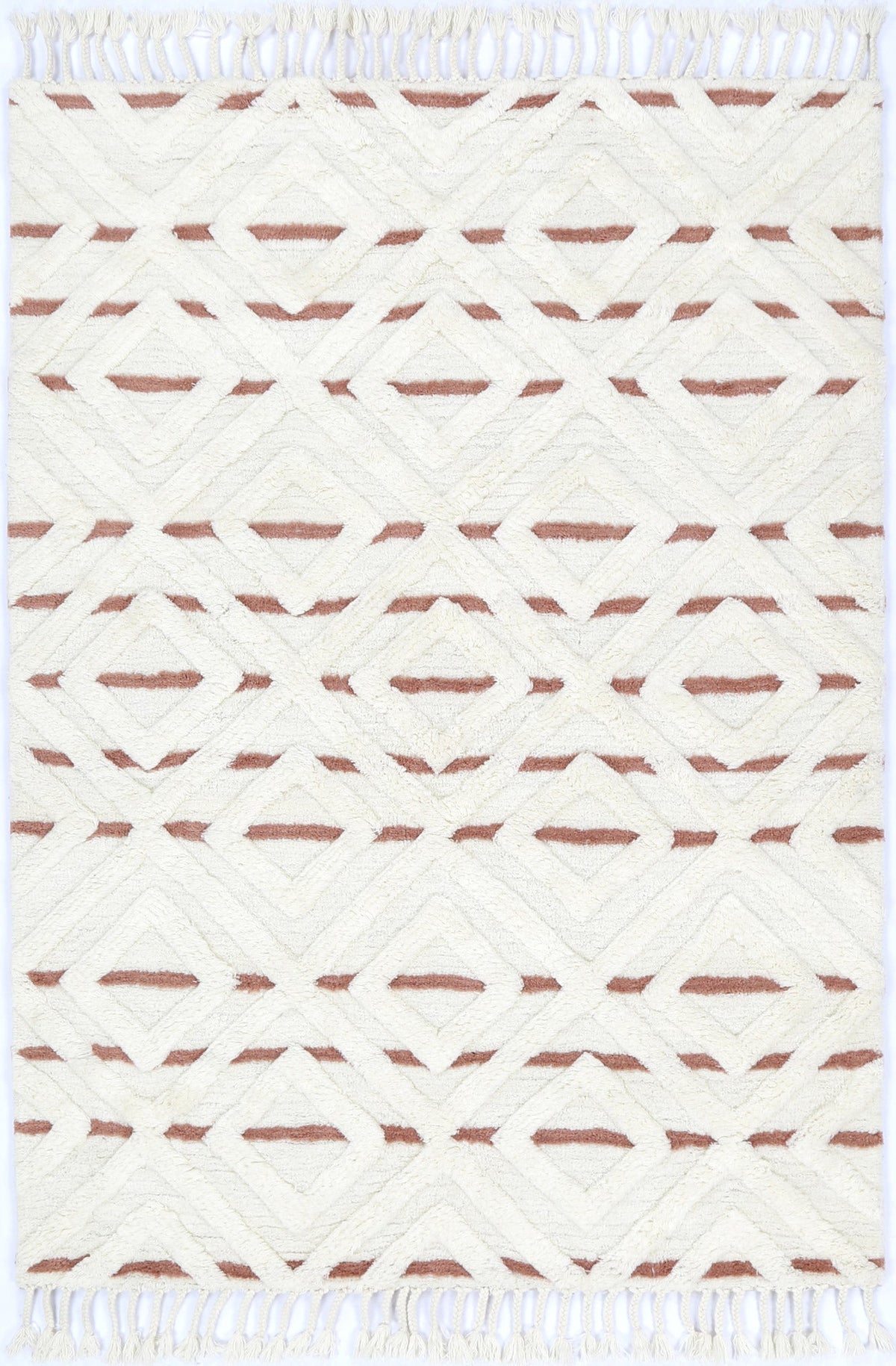 Sonet S3 Peach Wool Tribal Rug – view 2