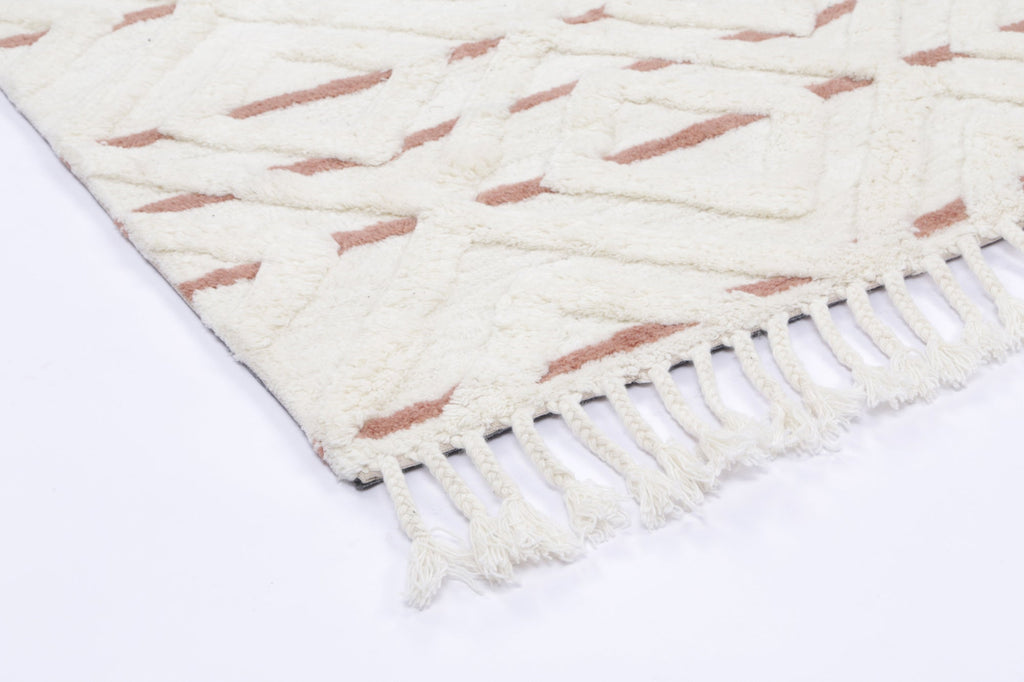 Sonet S3 Peach Wool Tribal Rug – view 3
