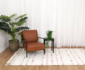 Sonet S3 Peach Wool Tribal Rug styled with furniture