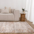 Solenne Multi Abstract Lines Rug - S700 styled with furniture