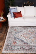 Salsa Yanet Ivory & Multi Rug - SALS05 styled with furniture