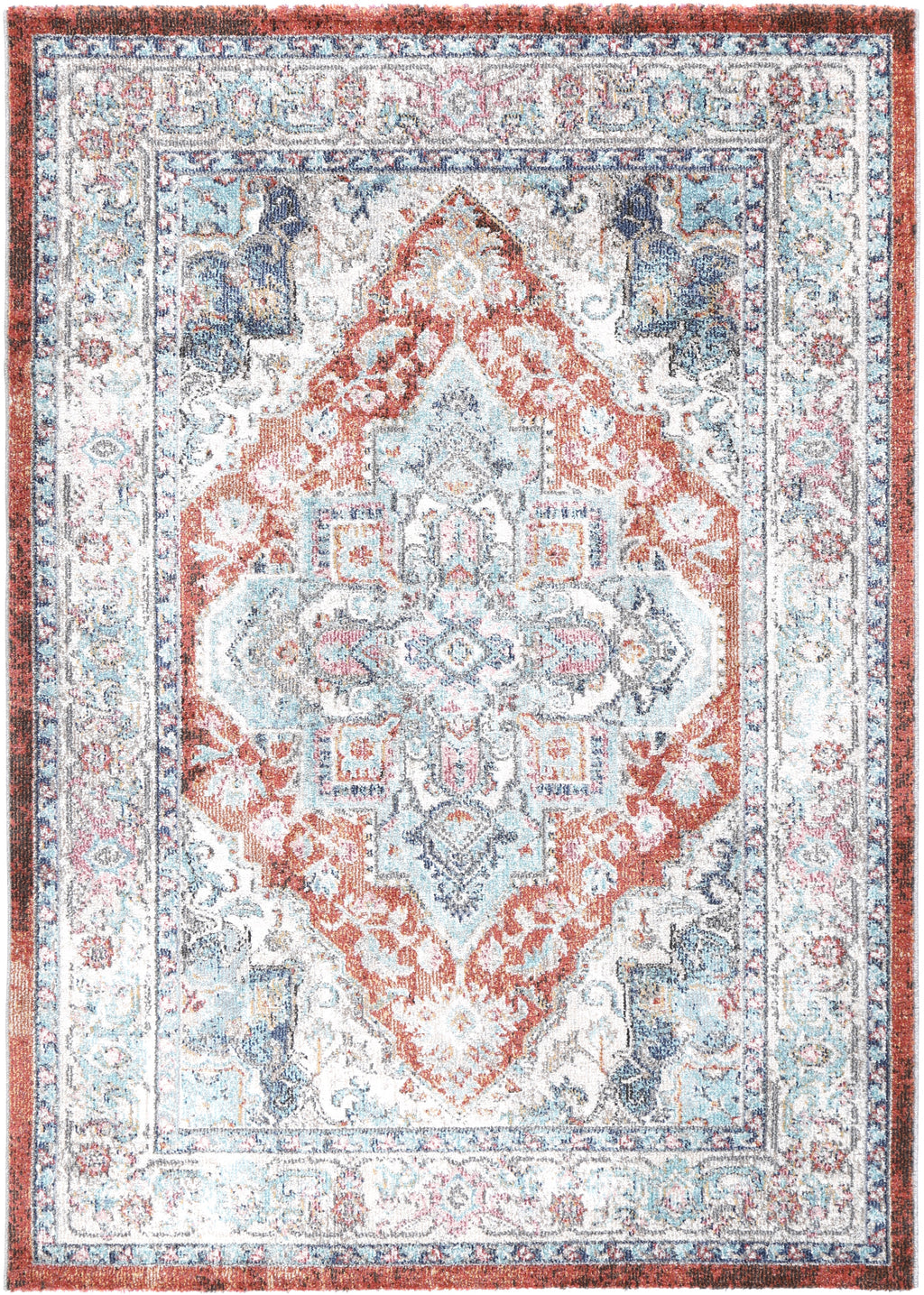 Salsa Seo Terracotta & Ivory Transitional Rug - SALS06 – view 2