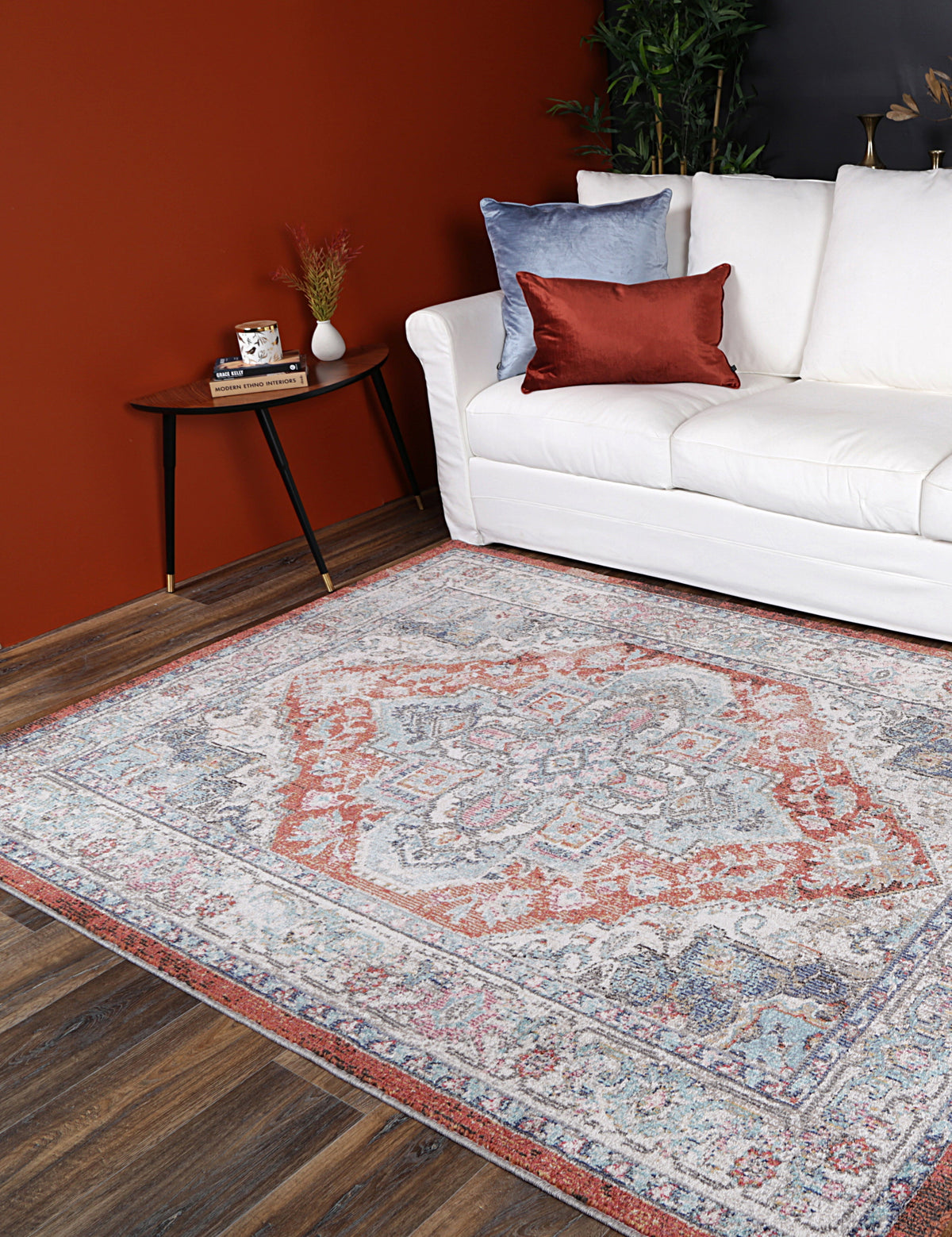 Salsa Seo Terracotta & Ivory Transitional Rug - SALS06 – view 5