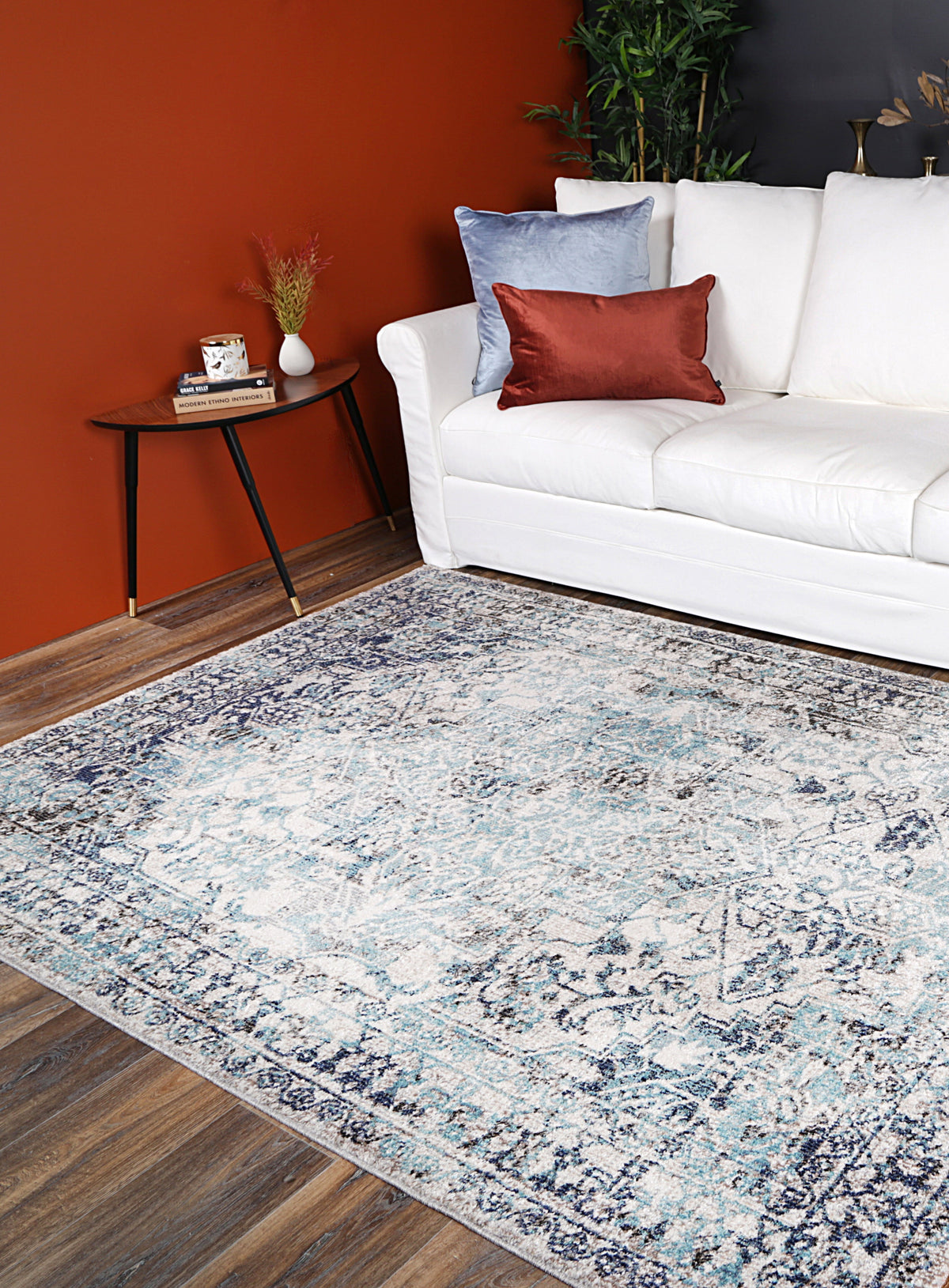 Salsa Adrianita Ivory & Blue Transitional Rug - SALS07 – view 7