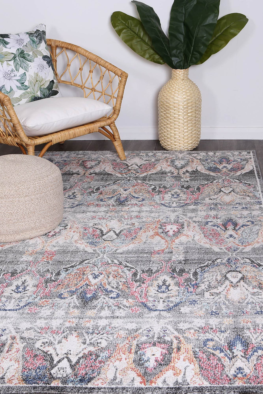 Salsa Lyndurst Transitional Muted Multi Rug - 32934 110 styled with furniture