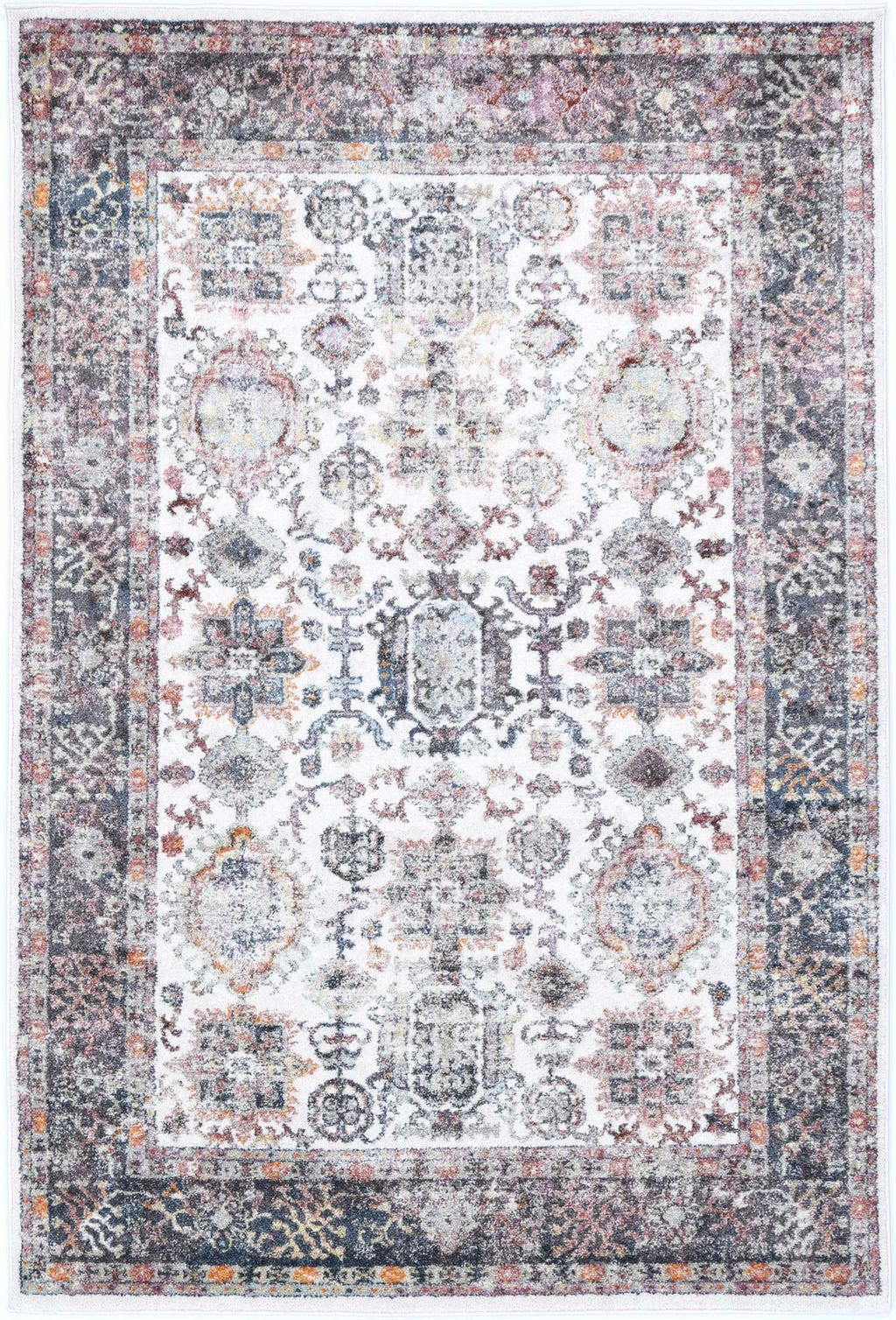 Santa Fe Camino Border Cream Rug - Sant05 – view 2