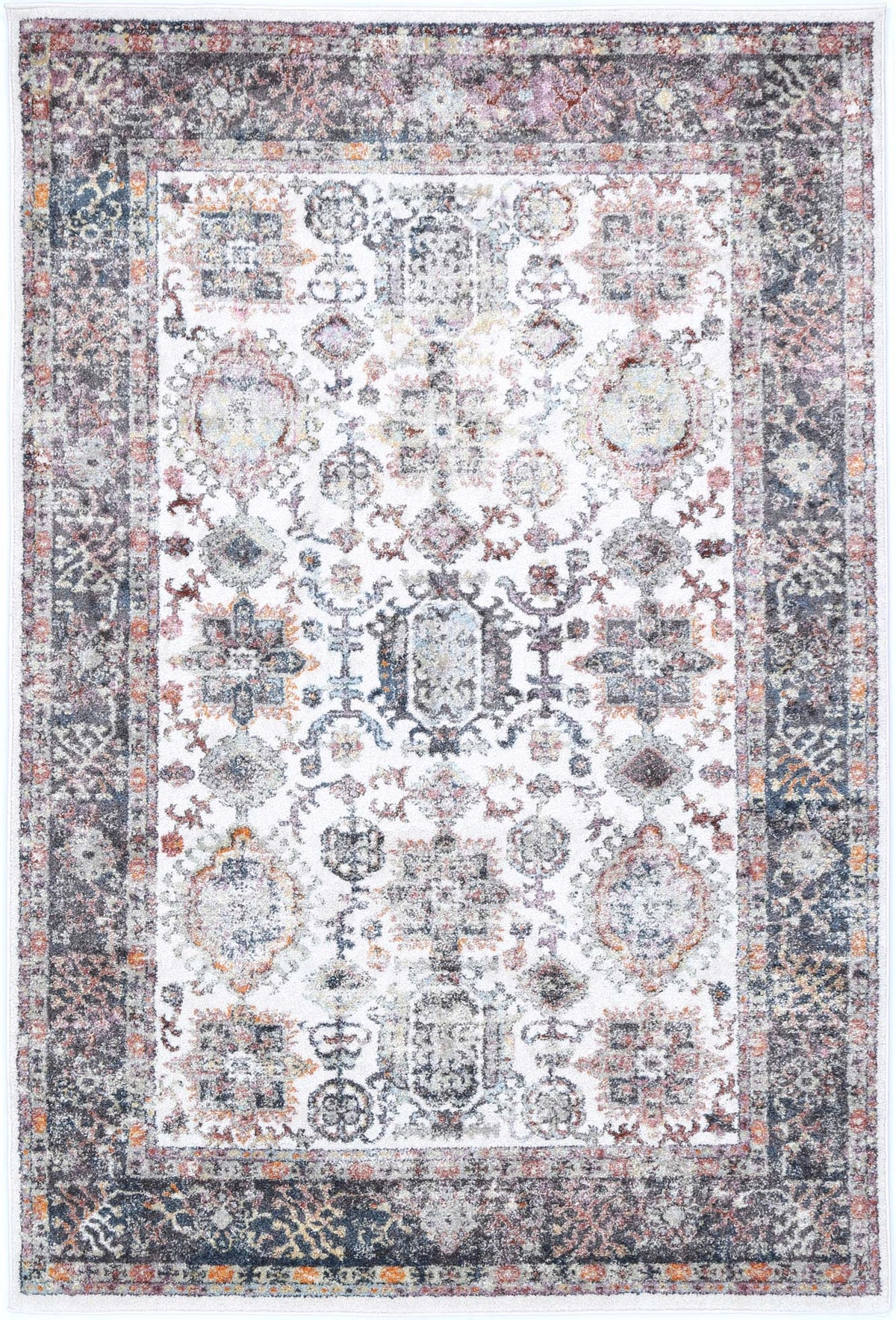 Santa Fe Camino Border Cream Rug - Sant05 – view 2