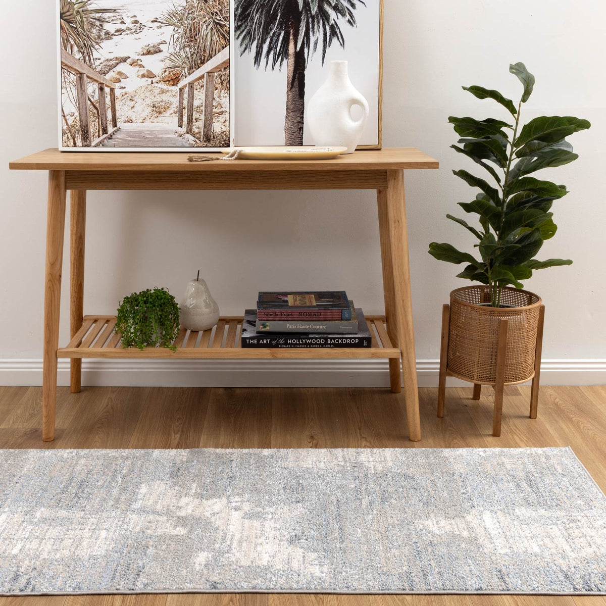 Santana Abstract Blue Rug - SANTA03 – view 10