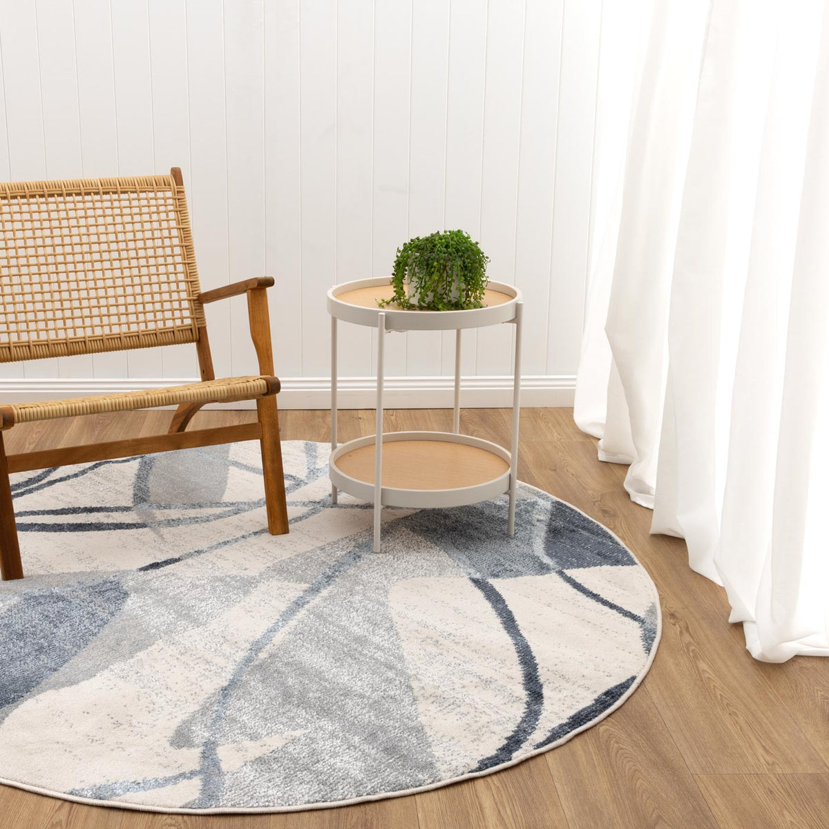 Santana Rhythm Grey Blue Rug - SANTA07 – view 9