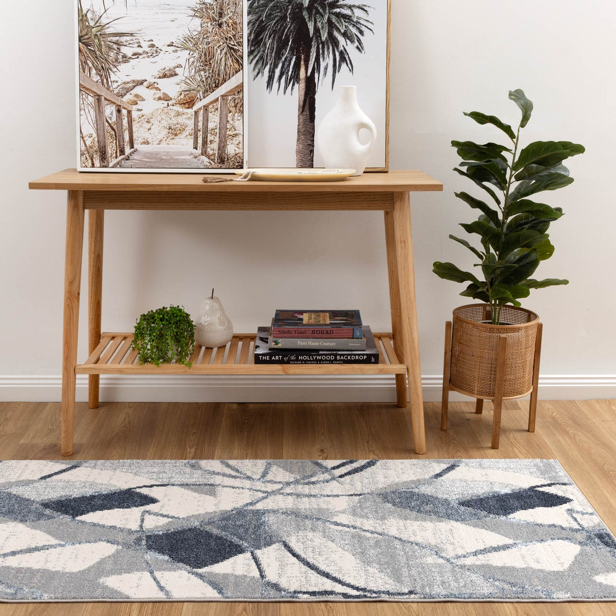 Santana Rhythm Grey Blue Rug - SANTA07 – view 8