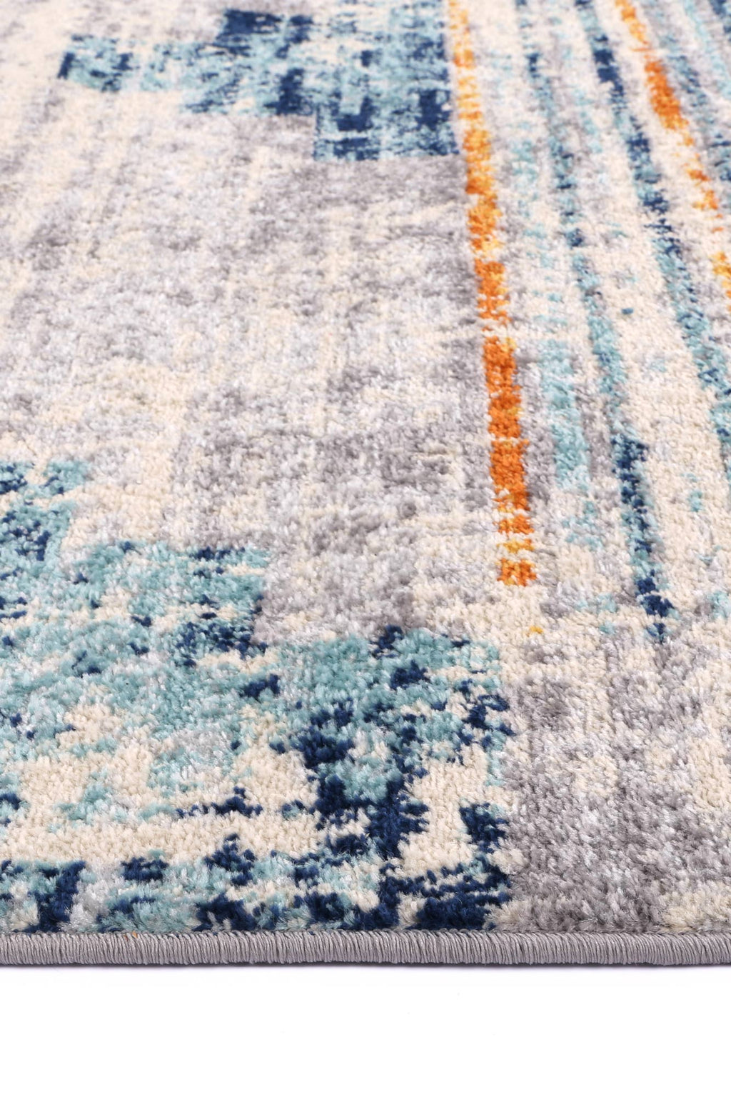 Sicily Noto Blue & Yellow Contemporary Rug - 02 – view 3
