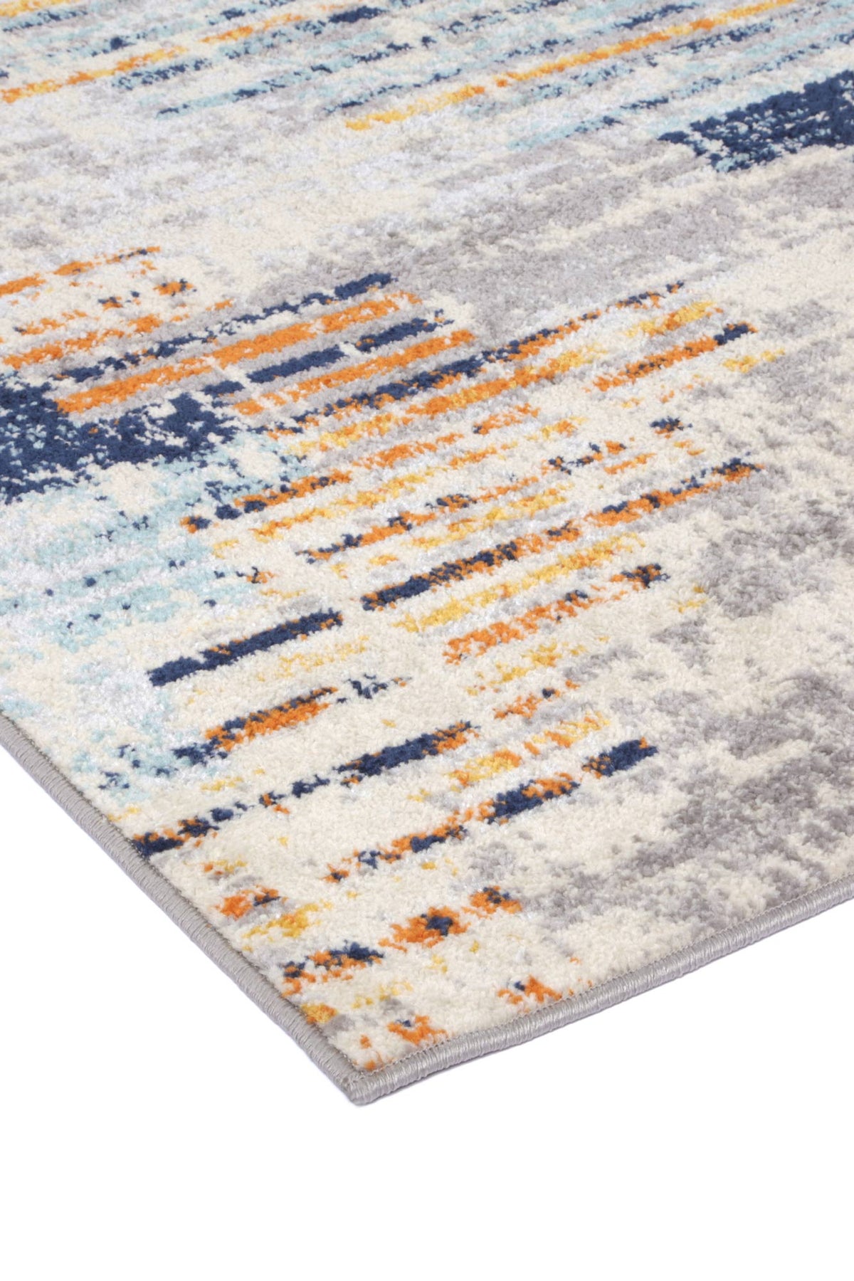 Sicily Noto Blue & Yellow Contemporary Rug - 02 – view 4