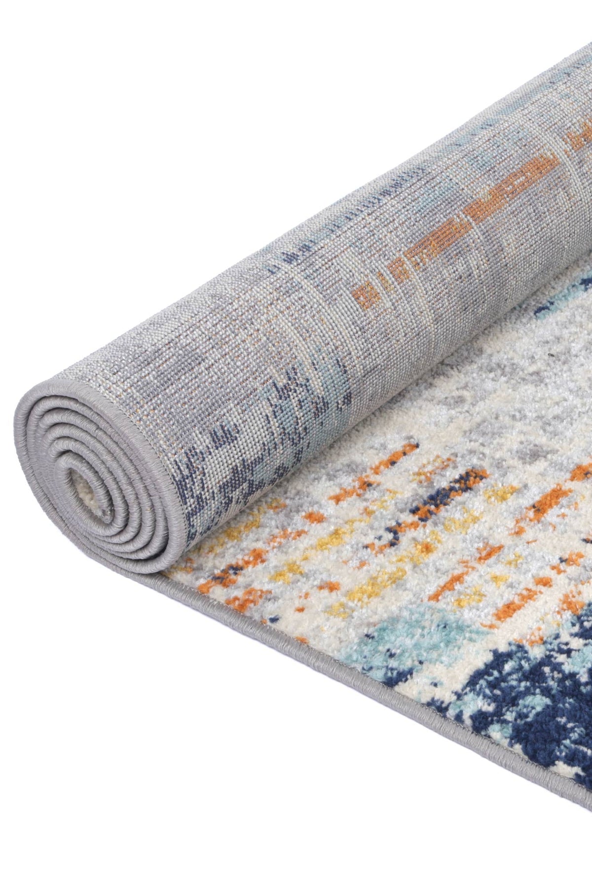 Sicily Noto Blue & Yellow Contemporary Rug - 02 – view 5