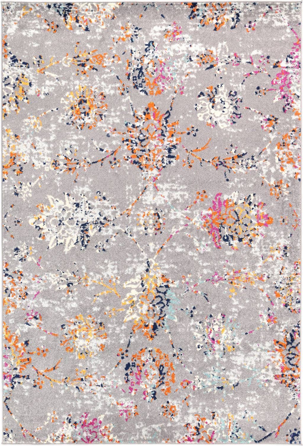 Sicily Catina Grey & Multi Contemporary Rug - 01 – view 2
