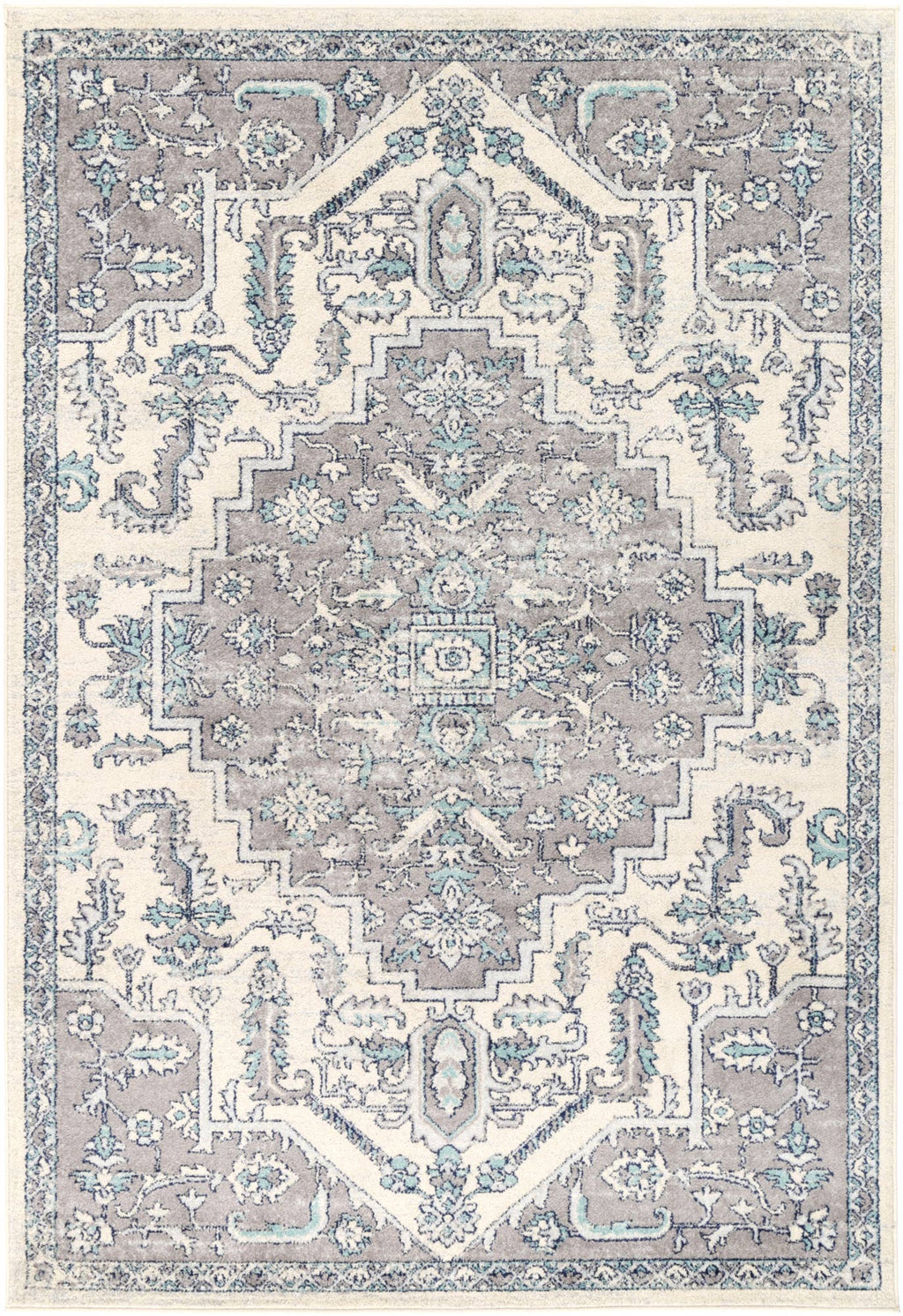 Sicily Avola Grey & Blue Transitional Rug - 03 – view 2